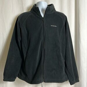 Columbia Men’s size 2X Solid Black Full Zip Front Fleece Cotton Jacket